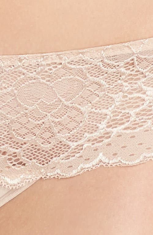 Shop Simone Perele 'caresse' Lace Boyshorts In Peau Rose