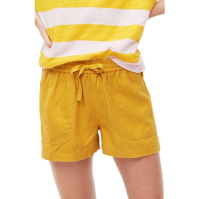 J.crew Point Sur Seaside Linen Blend Shorts, Yellow