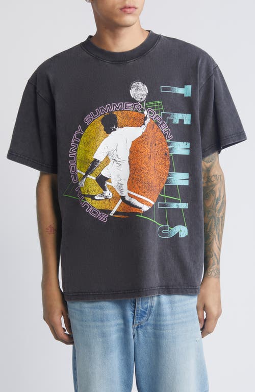 Shop Id Supply Co Summer Open Graphic T-shirt In Washed Black