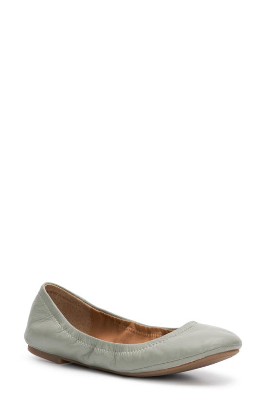 Lucky Brand 'emmie' Flat In Light Seagrass