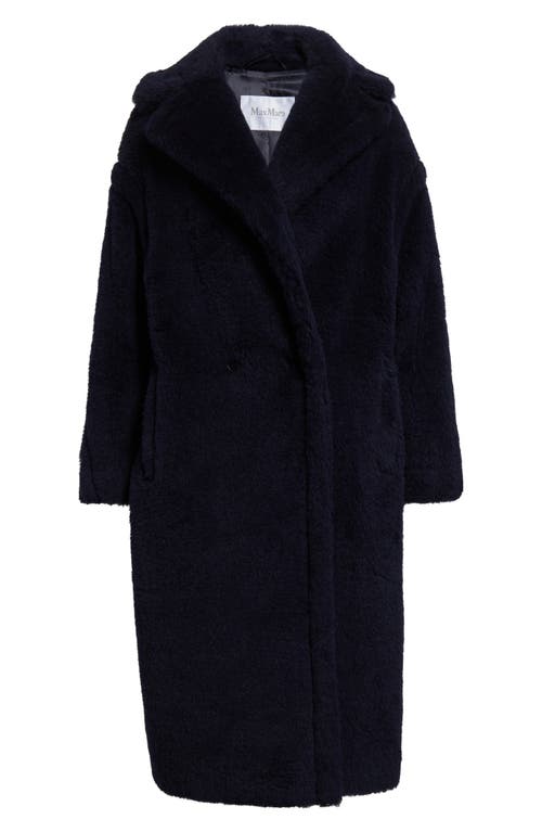 Shop Max Mara Tedgirl Oversize Double Breasted Virgin Wool Coat In Ultramarine