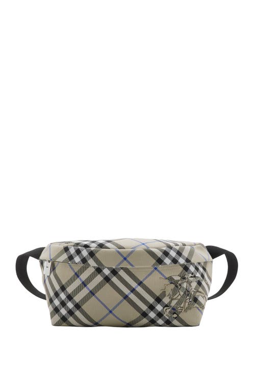 Burberry Check Belt Bag In Lichen