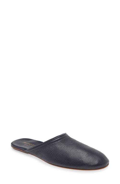 Quebo Leather Slipper in Midnight