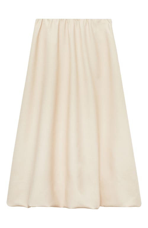 Shop Mango Flare Midi Skirt In Sand