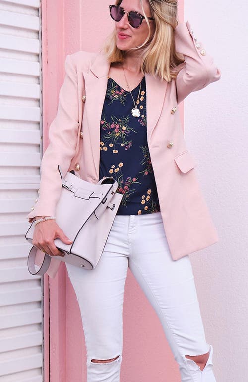 Belle & Bloom Feel For You V-neck Top - Navy