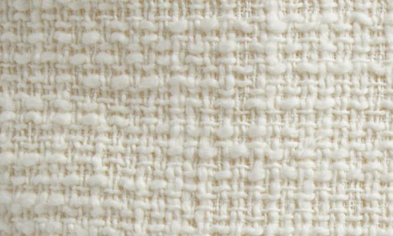 Shop Cinq À Sept Khloe Imitation Pearl Cotton Tweed Blazer In Ivory