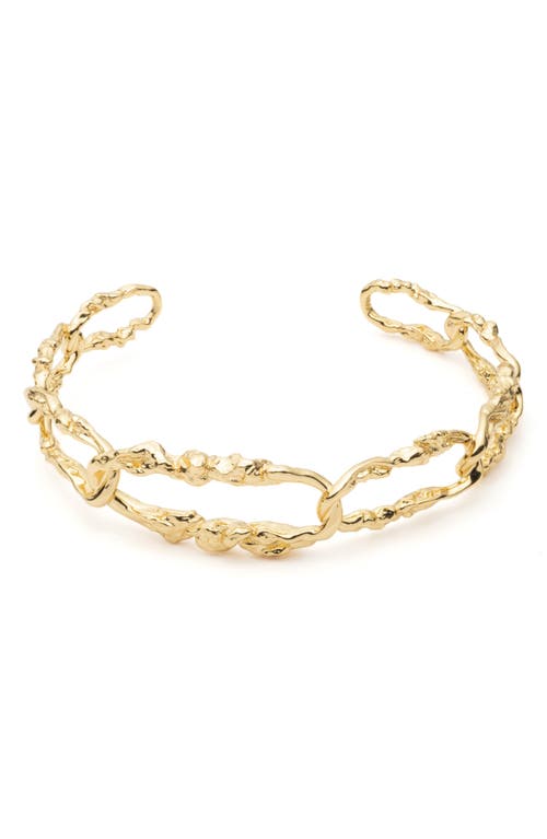 Alexis Bittar Brut Link Cuff Bracelet in Gold