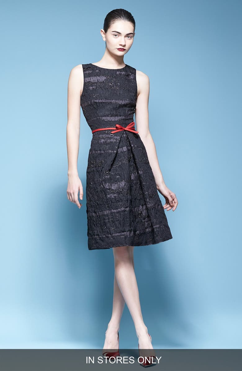 Carolina Herrera Jacquard Cocktail Dress with Red Bow (In Store Only ...