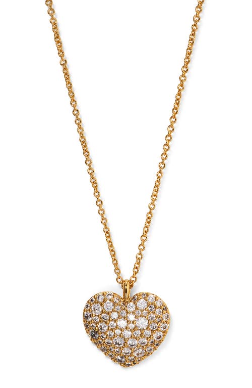 NADRI NADRI PAVÉ CRYSTAL HEART PENDANT NECKLACE