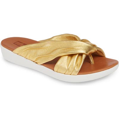 Fitflop Twine Slide Sandal, Metallic