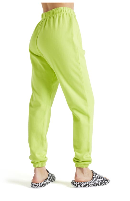 Shop Electric Yoga French Terry Joggers In Lime Punch