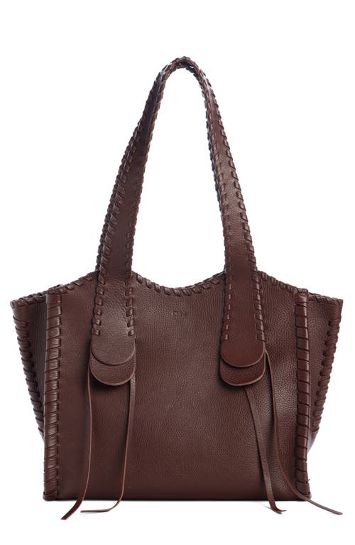 Chloé Mony Leather Tote in Chocolate 25C