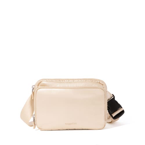 Shop Baggallini Modern Belt Bag Sling In Champagne Puff