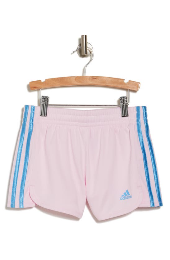 Adidas Originals Kids' 3-stripes Mesh Shorts In Clear Pink