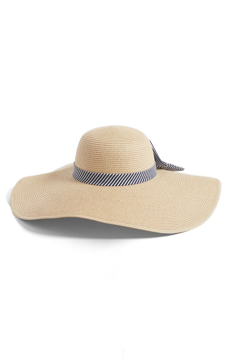 BP. Oversize Straw Hat, Main, color, NATURAL/ STRIPE