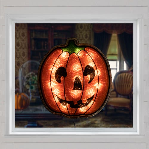 NORTHLIGHT NORTHLIGHT LIGHTED JACK O' LANTERN HALLOWEEN WINDOW DECORATION