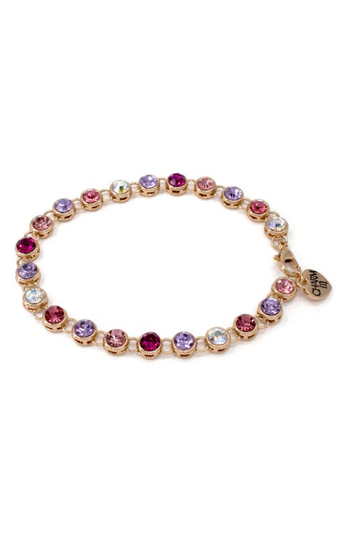 Charm It Kids' !® Multicolor Rhinestone Bracelet In Gold/pink
