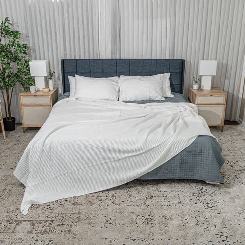 Comfy Cubs Adult Waffle Blanket In White