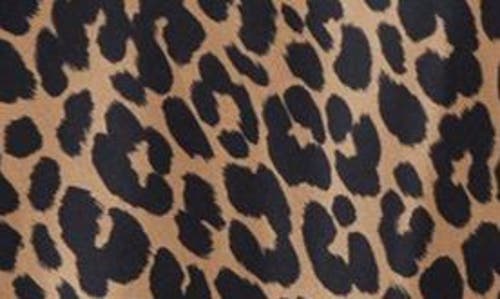 Max Mara Juglas Leopard Print Silk Dress In Camel Spotted