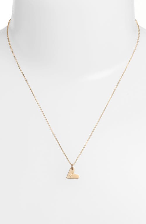 Nashelle 14k-gold Fill Initial Mini Heart Pendant Necklace In Gold/r