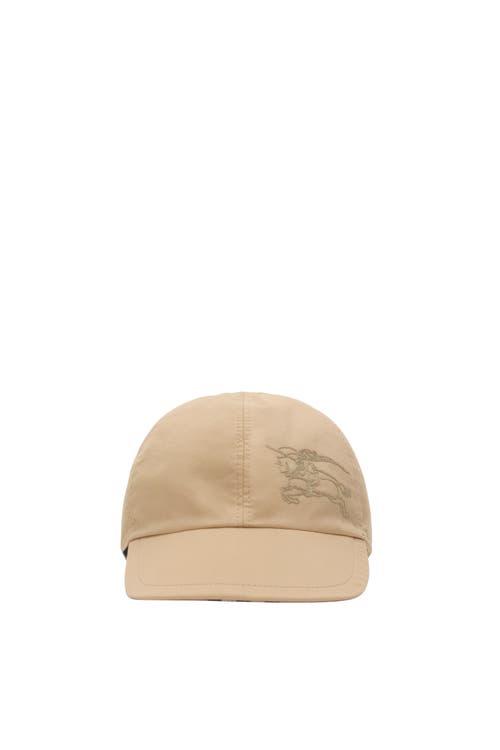 Shop Burberry Reversible Cotton Baseball Cap In Sand