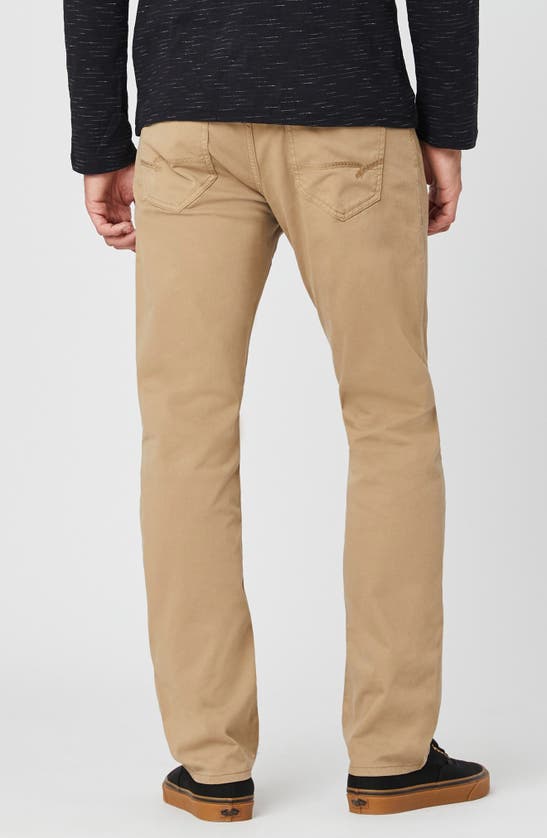 Mavi Jeans Zach Straight Leg Stretch Cotton Twill Pants In Fawn Twill