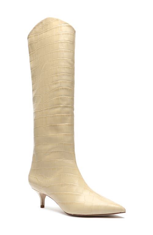 Schutz Abbey Knee High Boot Almond Buff Leather at Nordstrom,