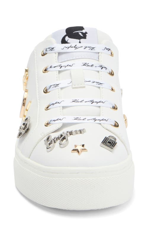 Karl Lagerfeld Paris Cordelia Sneaker Mule In Bright White