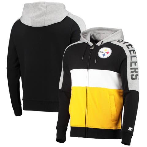 Men's Antigua Gold Pittsburgh Steelers Victory Full-Zip Hoodie