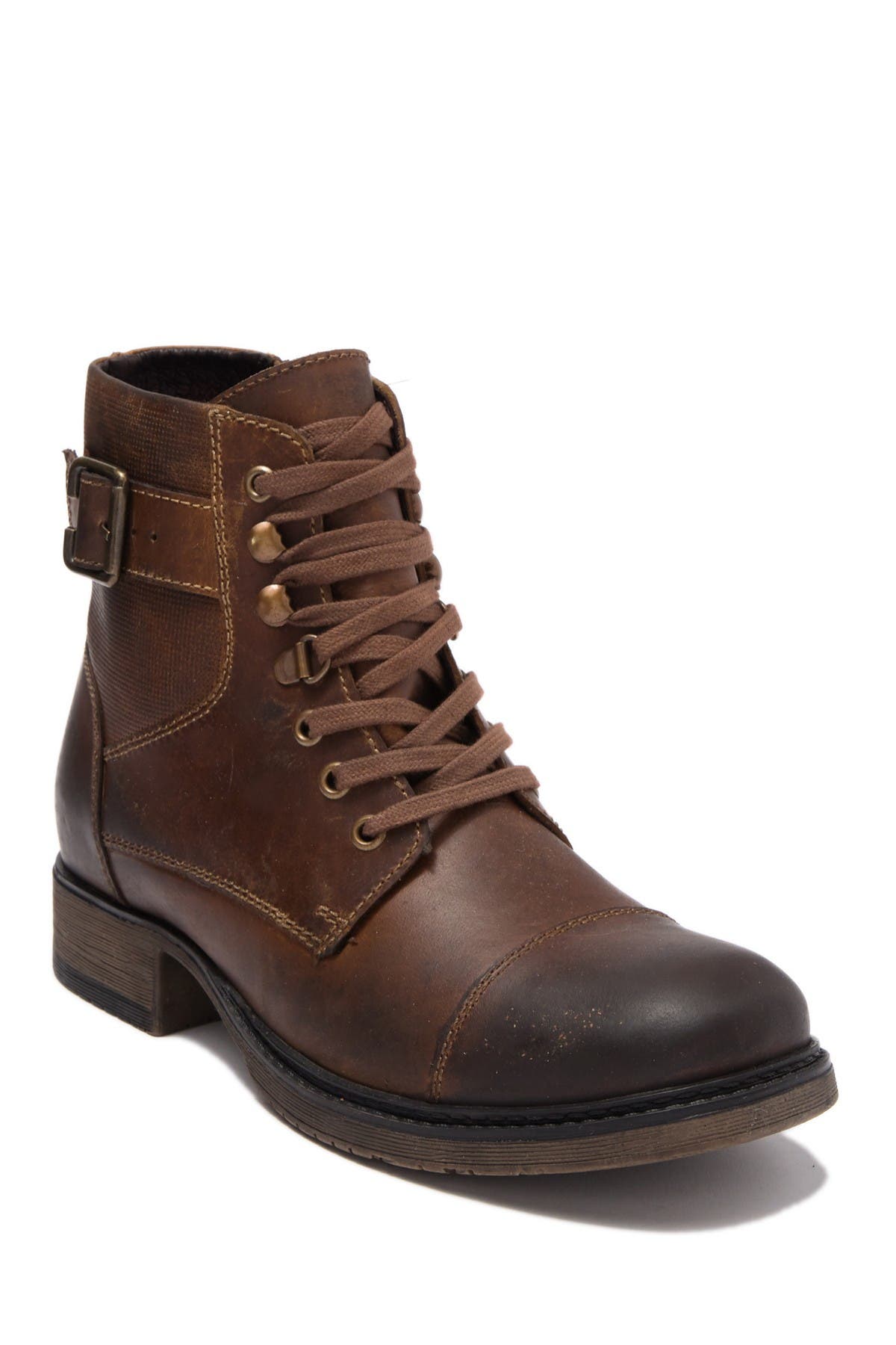 leather cap toe boots