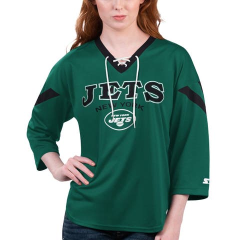 Men's Starter Green/White New York Jets Halftime Long Sleeve T-Shirt