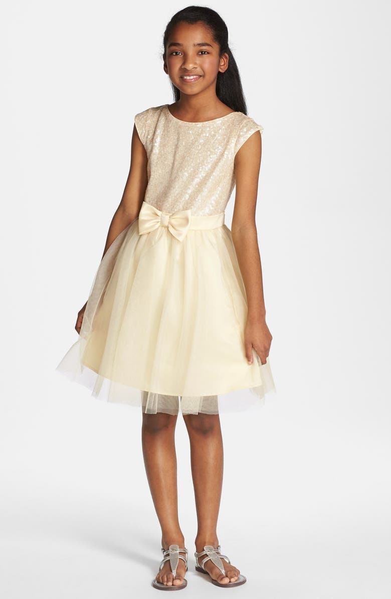 Zunie 'Paige' Cap Sleeve Tulle Dress (Toddler Girls, Little Girls & Big ...