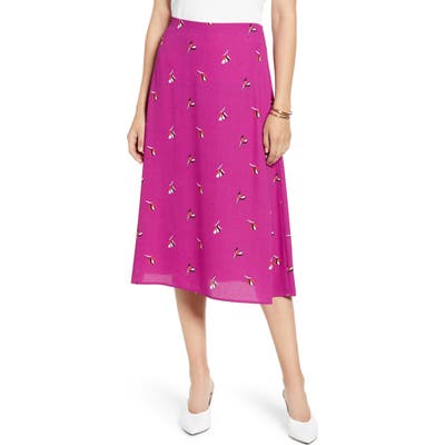 Halogen Midi Skirt, Purple