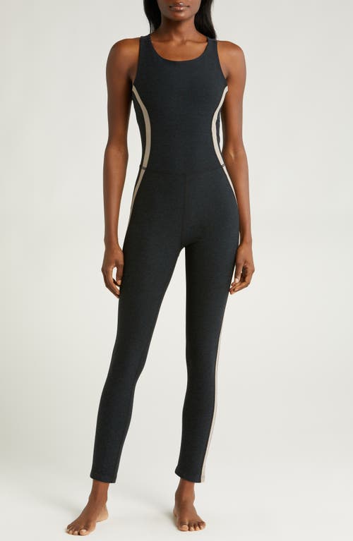 Beyond Yoga Top Line Space Dye Jumpsuit In Black