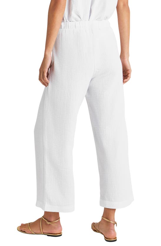 Shop Splendid Kit Eyelet Trim Cotton Gauze Crop Pants In White