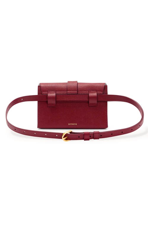 Shop Senreve Aria Belt Bag Pebbled Leather 5-way Convertible Handbag In Merlot