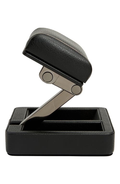 Shop Wolf British Racing Travel Watch Stand In Black/gunmetal