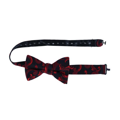 Shop Trafalgar Christian The Romantic Brocade Silk Bow Tie In Red