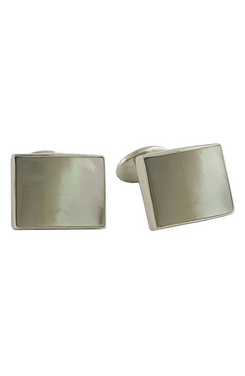 Sterling Silver Cuff Links in Mother Of Pearl