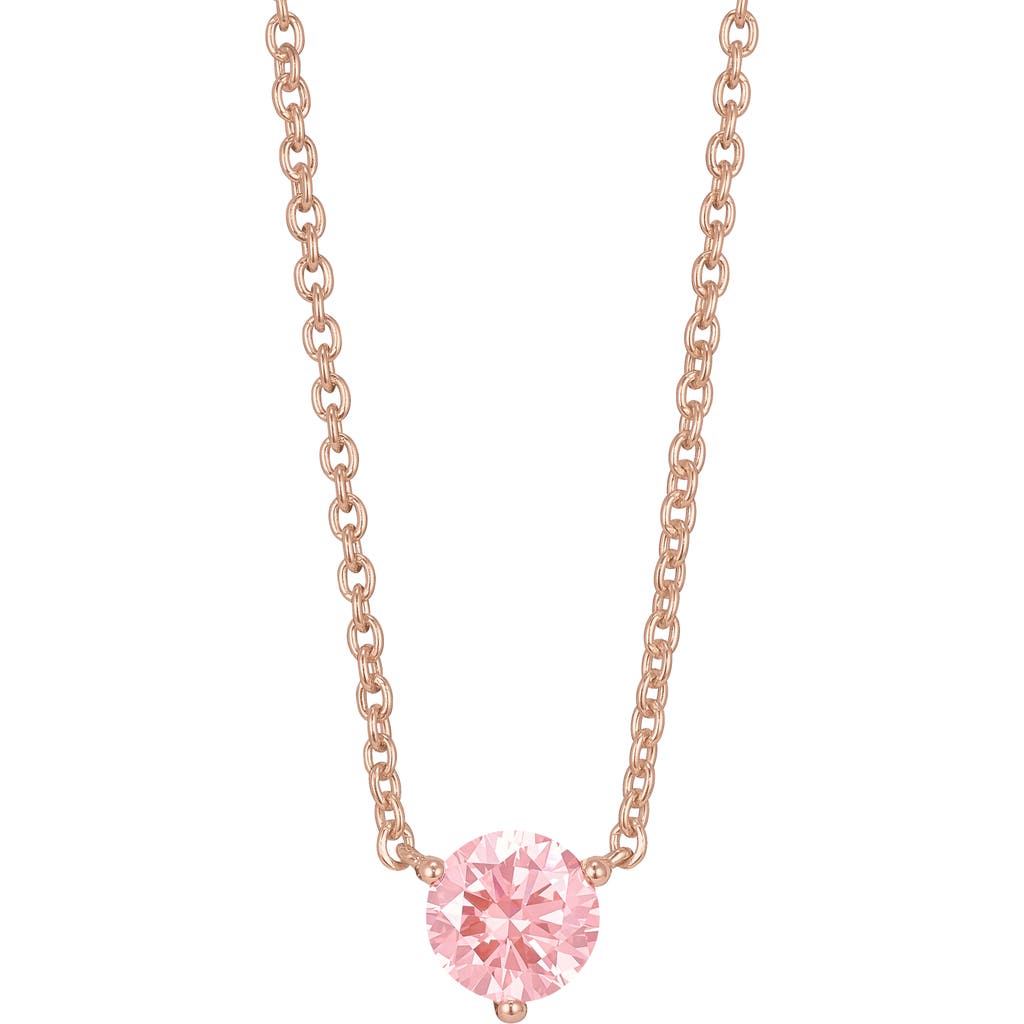 Lightbox 1-carat Lab Grown Diamond Necklace In Pink/14k Rose Gold