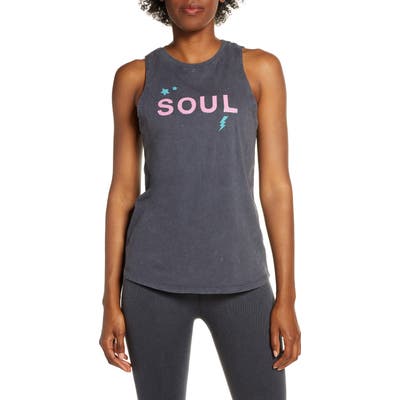 Soul By Soulcycle Soul Lightning Bolt Tank, Grey