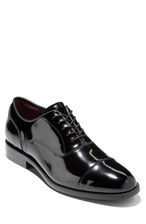 Shop Cole Haan Broadway Cap Toe Oxford In Black Patent/black