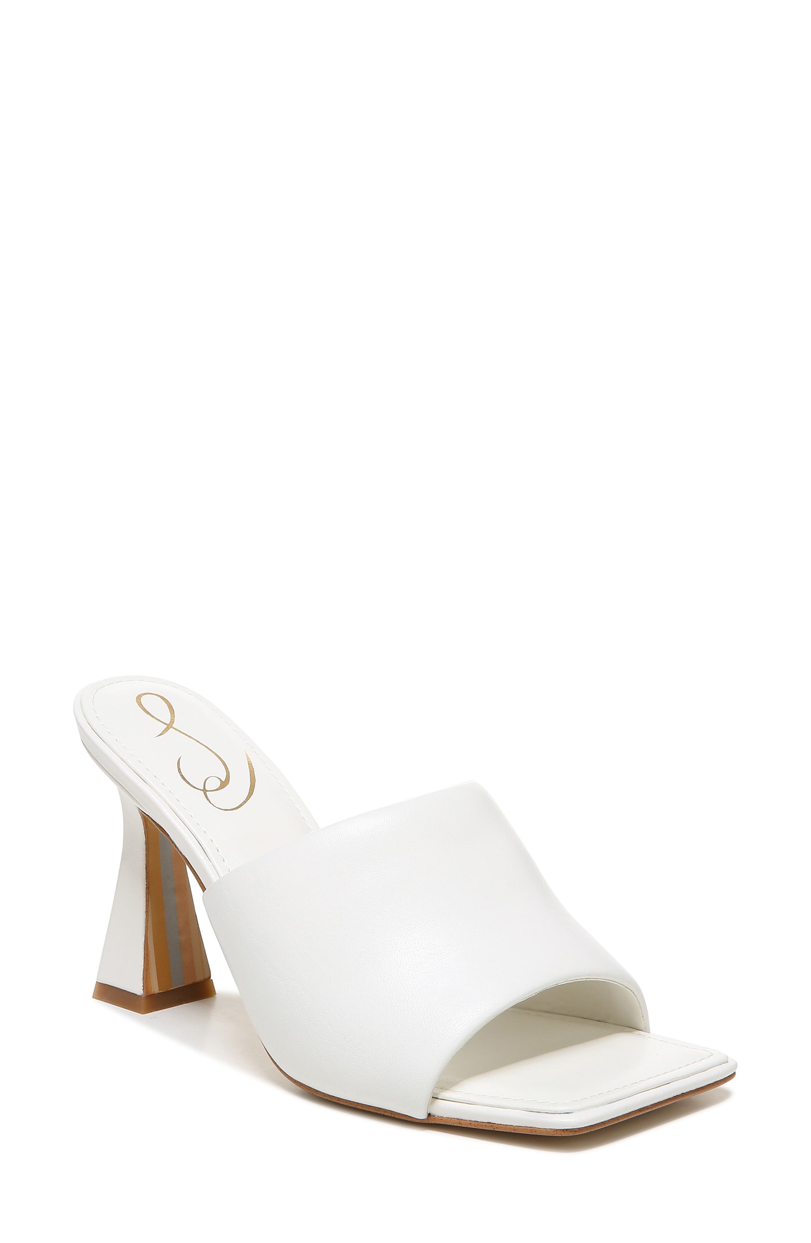 white slip on heel