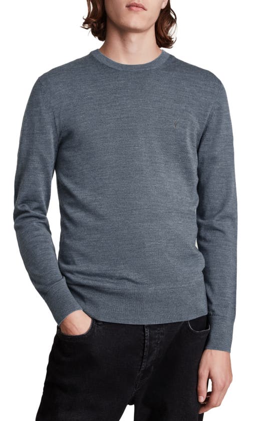 Allsaints Mode Slim Fit Wool Sweater In Adventurer Blue