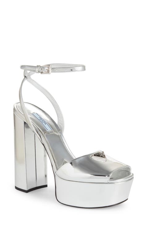 Lily Dressy Heel - Silver/Clear