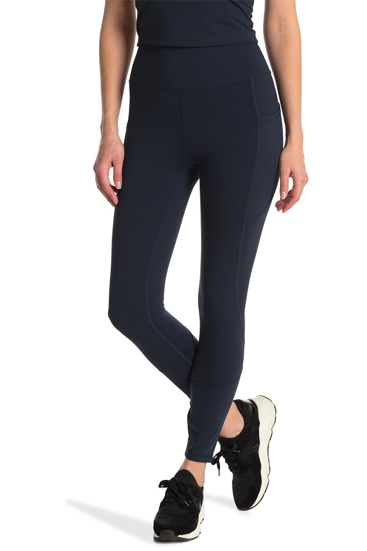 X By Gottex Core High Waist Side Pocket Leggings In Midnight