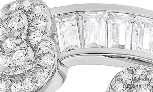 Queen Jewels Bypass Cubic Zirconia Heart Ring In Silver