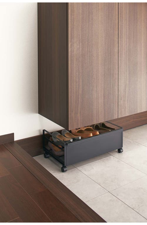 Yamazaki Rolling Shoe Rack In Black