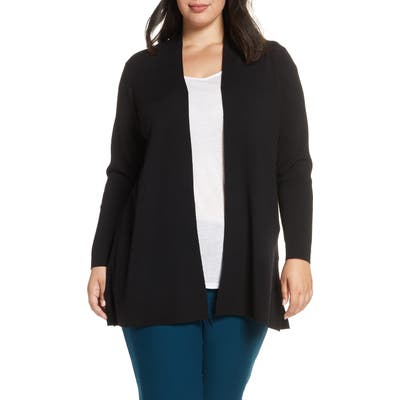 Plus Size Eileen Fisher Merino Wool Cardigan, Black