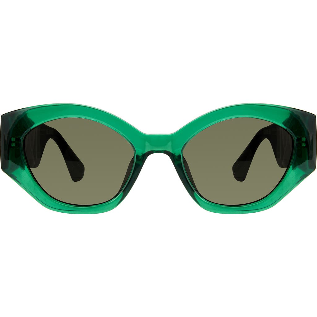 Kurt Geiger London 51mm Round Sunglasses In Jungle